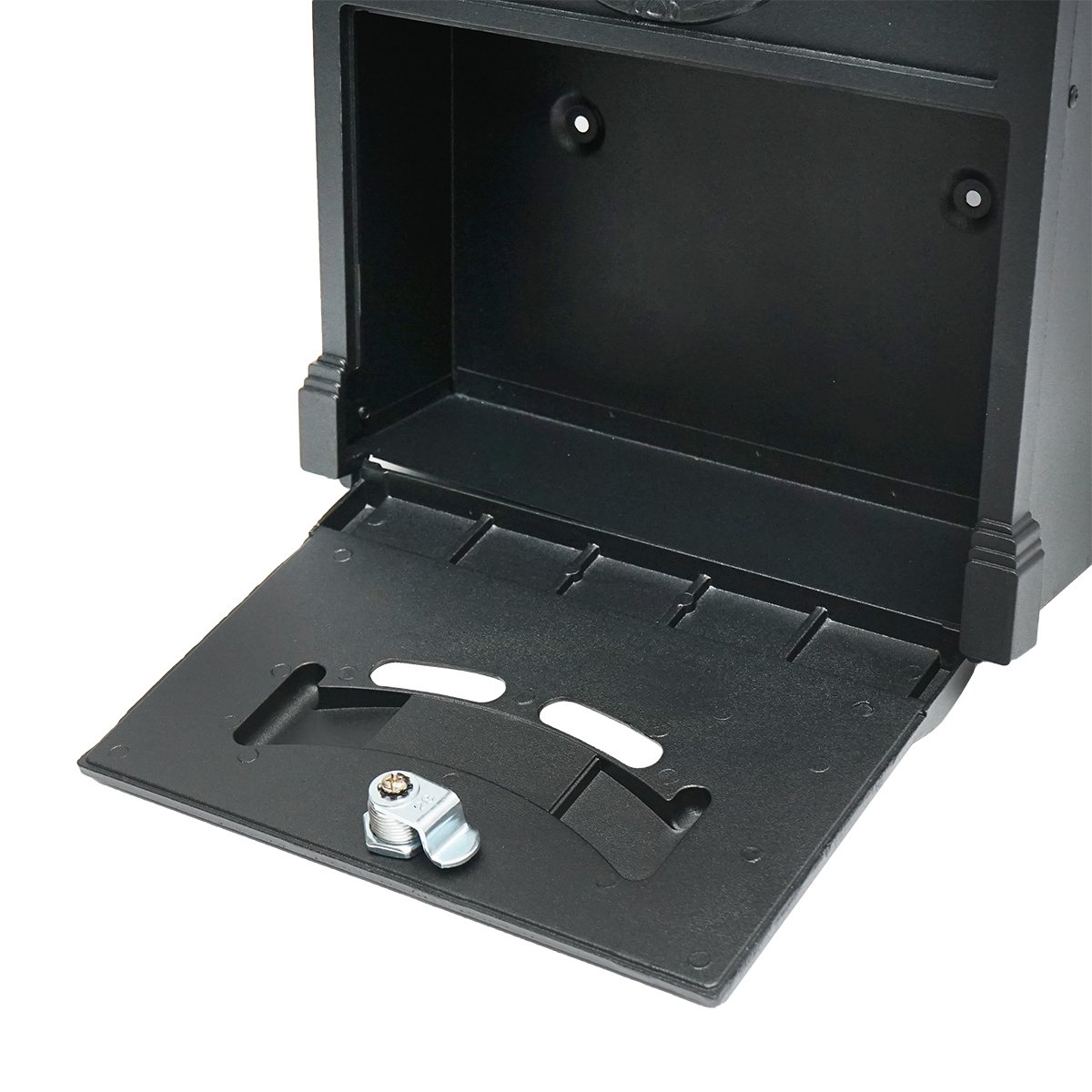 Cutie postala everest, negru antracit 410X260X90mm cu 2 chei si accesorii de prindere